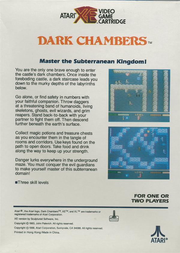 Dark Chambers - Box Back