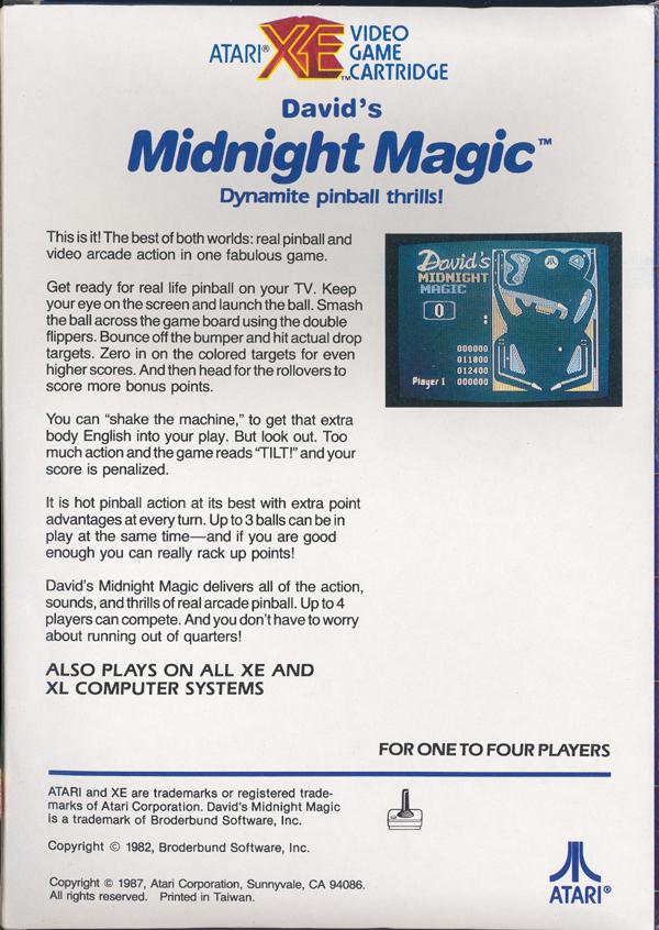 David's Midnight Magic - Box Back