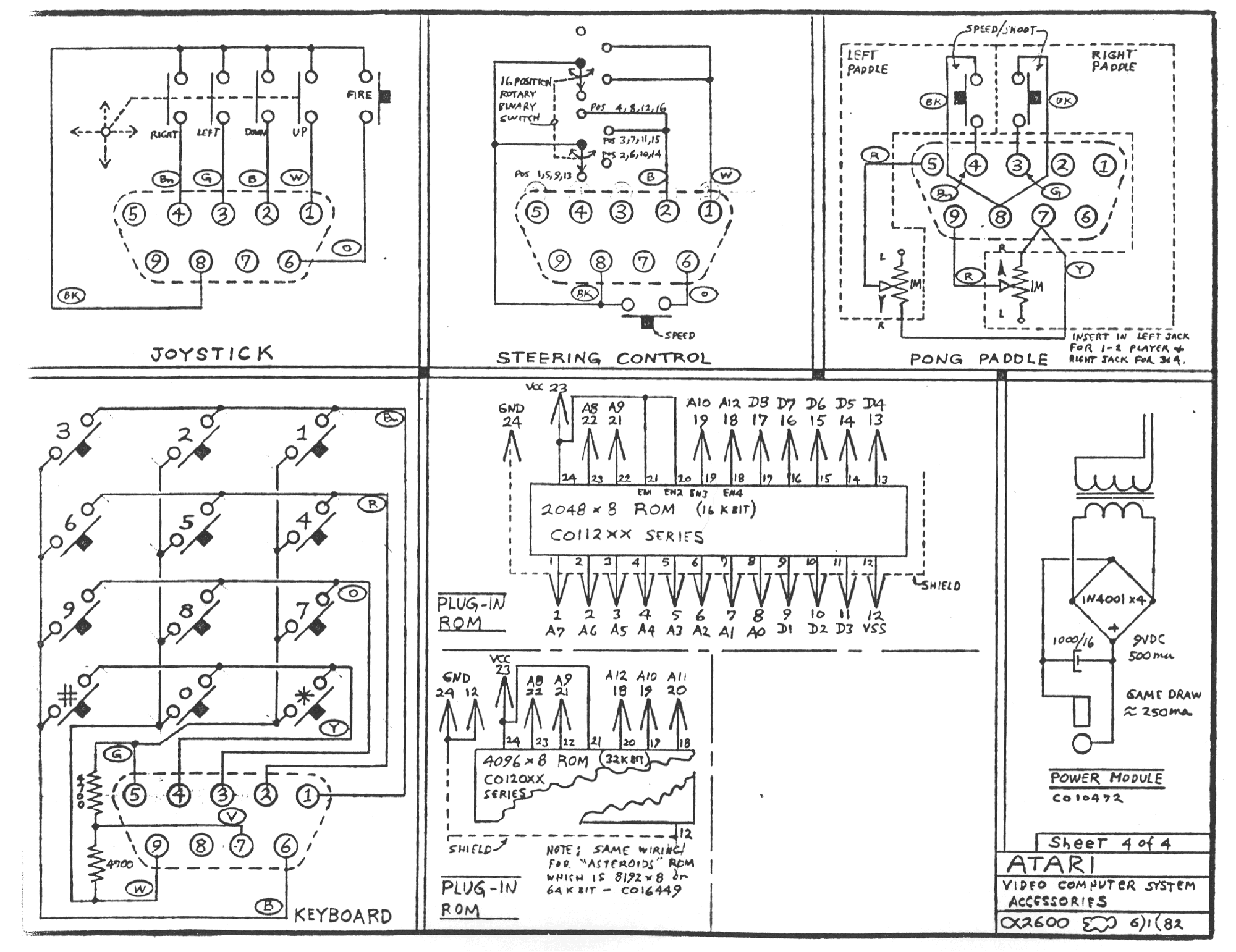 Atari 2600 Accessories Schematic
