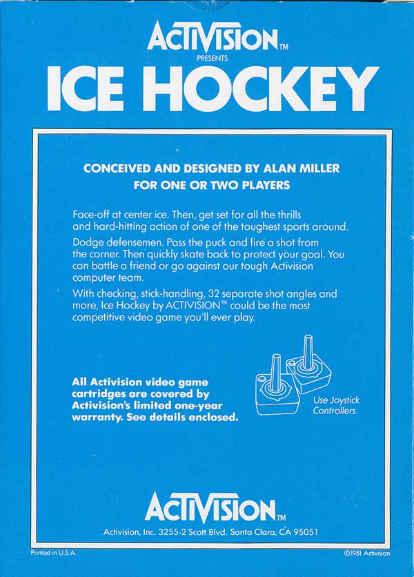 Ice Hockey - Box Back