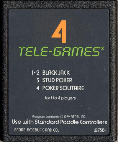 NTSC Poker Plus sistema de video juego Sears Atari 2600 