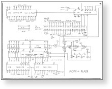 Atari 5200 Board - ROM/RAM Section