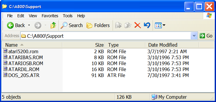 getting the atari 5200 bios files