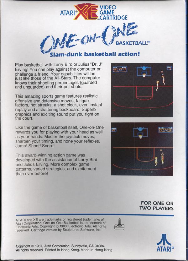One-on-One Basketball - Box Back