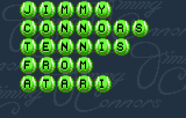 Jimmy Connors' Tennis - Screenshot