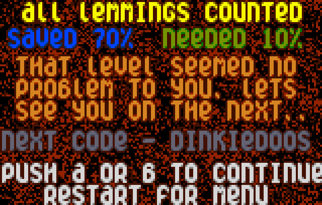 Lemmings - Screenshot