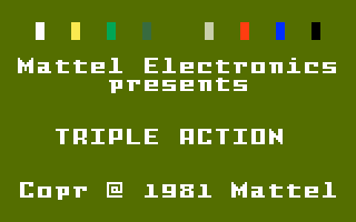 Triple Action game for Intellivision
