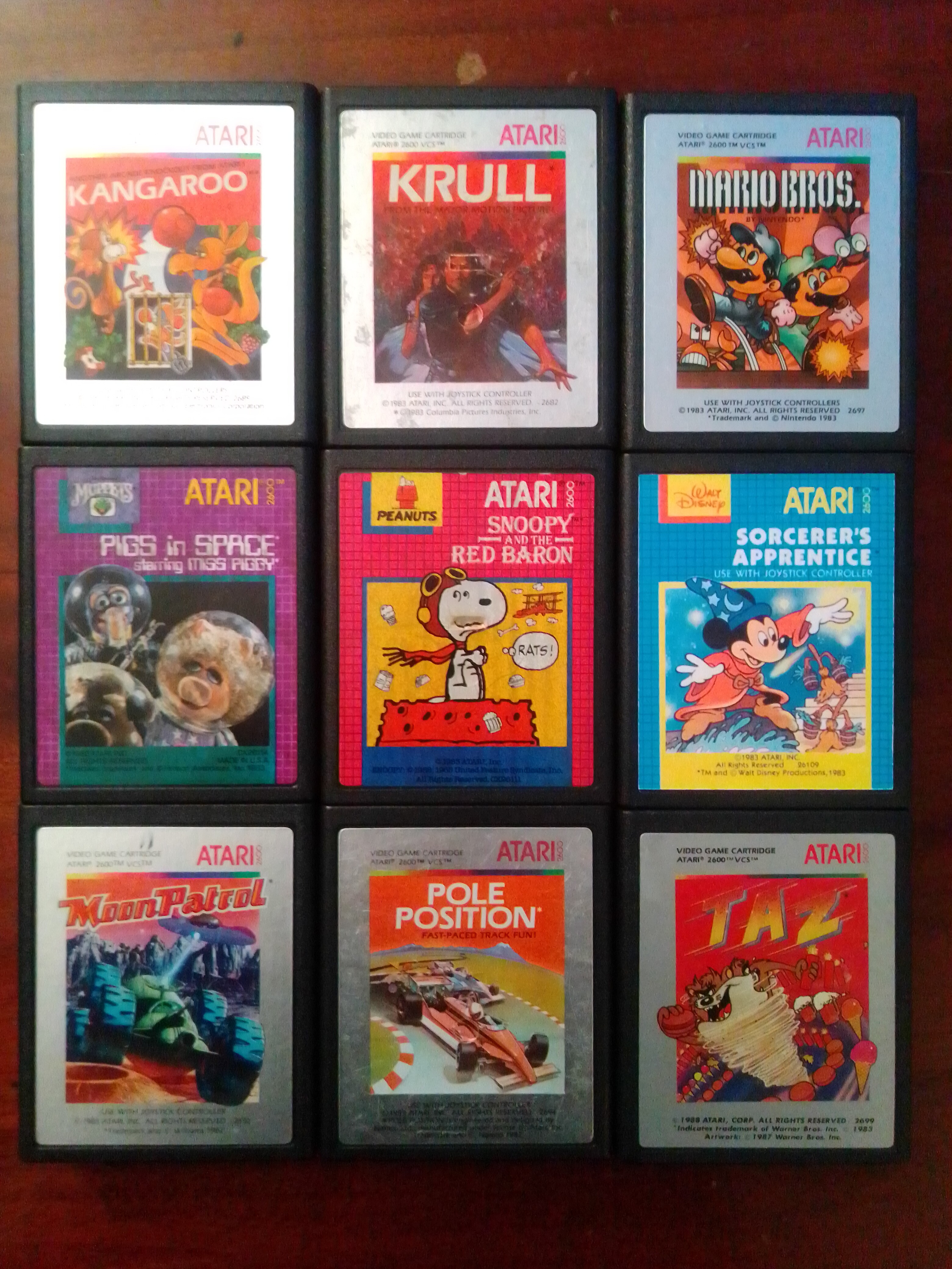 9 Atari (Silver label K to T)