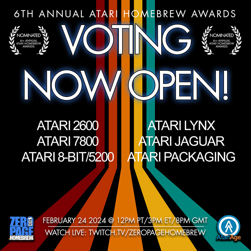 6th Annual Atari Homebrew Awards