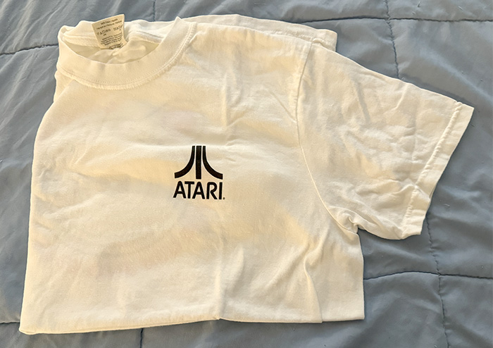 AtariAge/Atari PRGE 2023 T-Shirt, White - Front
